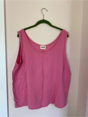 Franc Pink Scoop Neck Box Tank Top, 2X